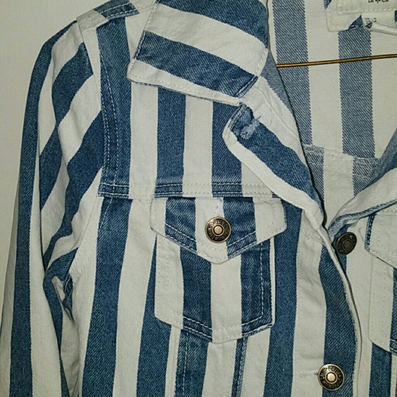 Striped Jean Jacket - Picture 2 of 4